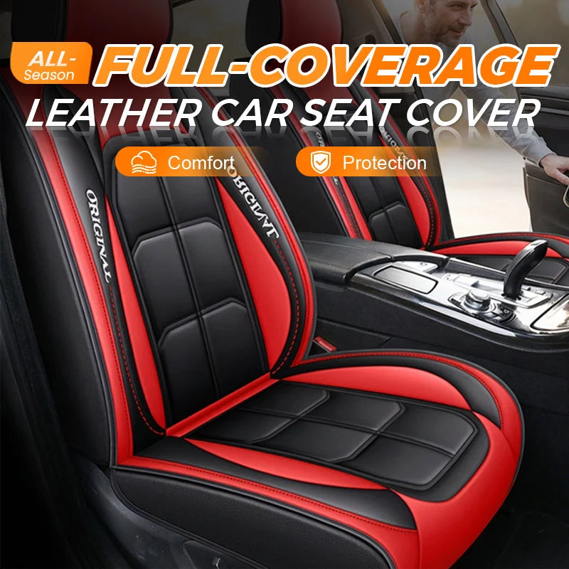 Front Seat Covers PU Leather Universal Fit 2-Piece