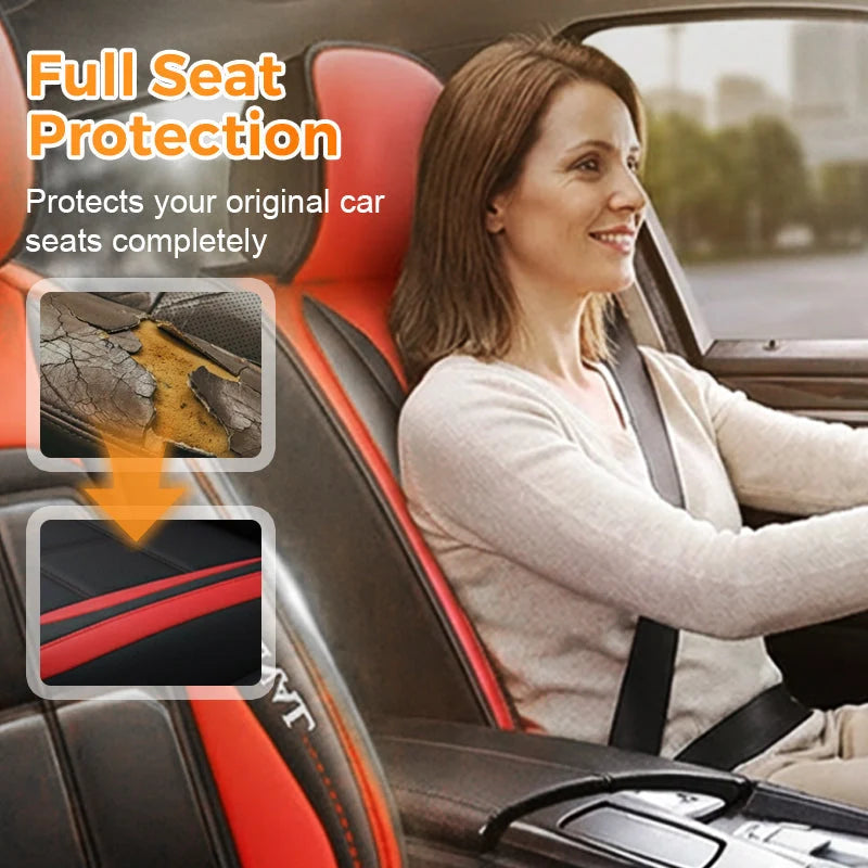 Front Seat Covers PU Leather Universal Fit Set of 2