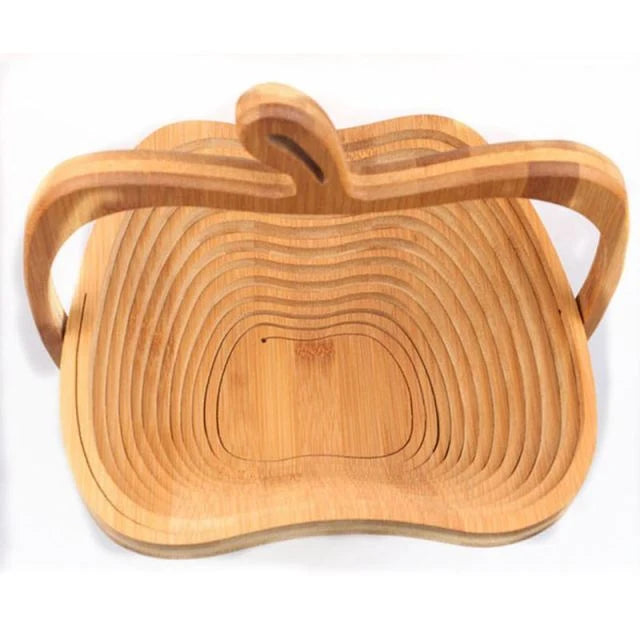 Fruit Basket Bamboo Foldable Space-Saving
