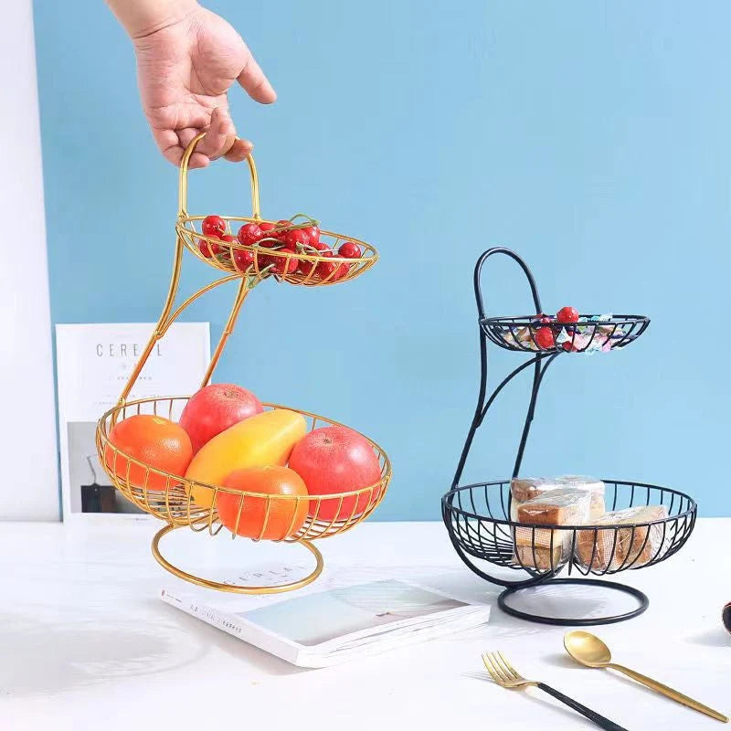 Fruit Basket Metal Multi-Tier Ventilated Sides