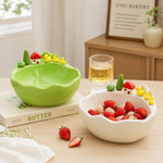 Fruit Bowl Ceramic Duck Design With Stainless Steel Fork