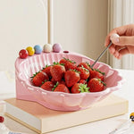 Fruit Bowl Ceramic Shell-Inspired Design Compact Size