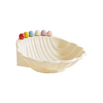 Fruit Bowl Ceramic Shell-Inspired Design Compact Size