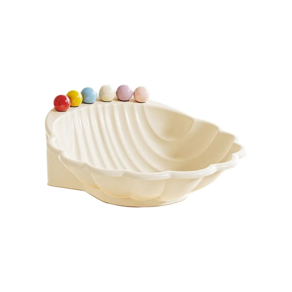 Fruit Bowl Ceramic Shell-Inspired Design Compact Size