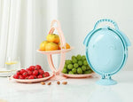 Fruit Bowl Stand Foldable 3-Tier Space-Saving with Carry Handle