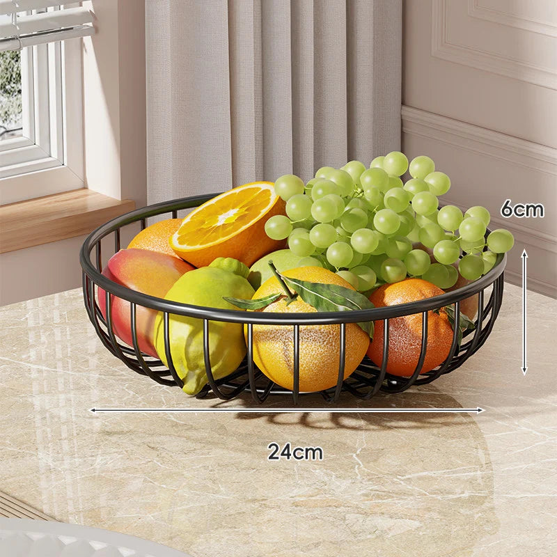 Fruit Bowl Stand Tiered Ventilated Wire Space-Saving