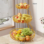 Fruit Bowl Stand Tiered Ventilated Wire Space-Saving