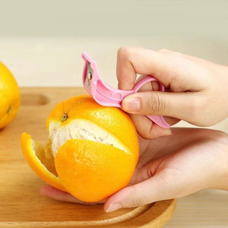 Fruit Peeler Ring Stainless Steel Blade Finger Grip BPA-Free