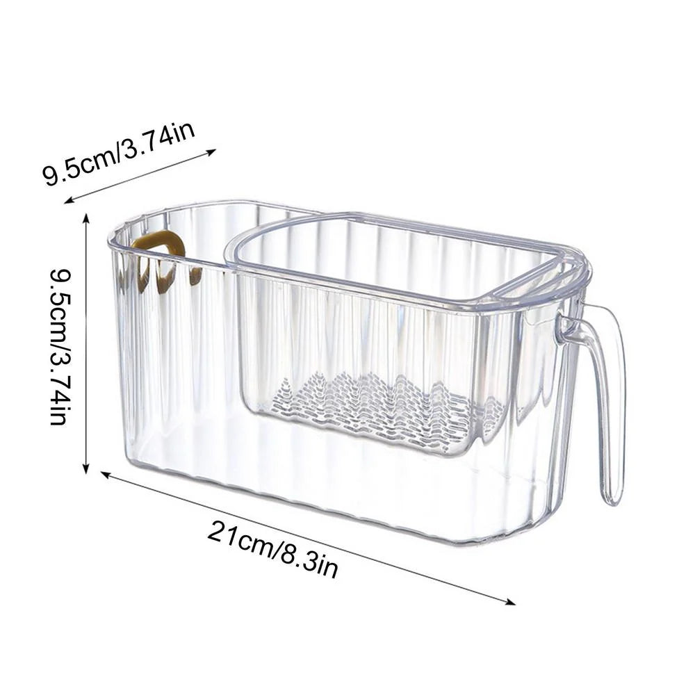Fruit Storage Basket Double-Layer Draining ABS