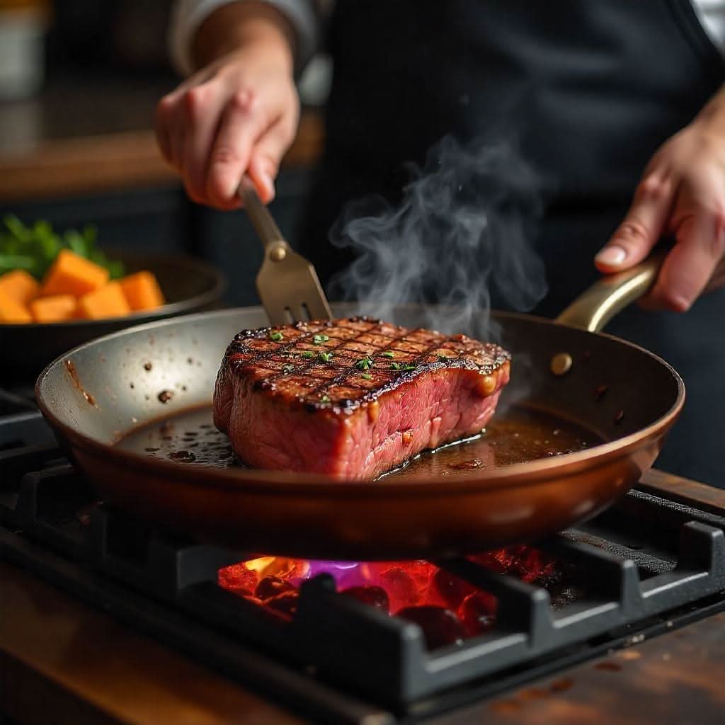 Frying Pan Copper Core PTFE-Free Non-Stick Induction Compatible