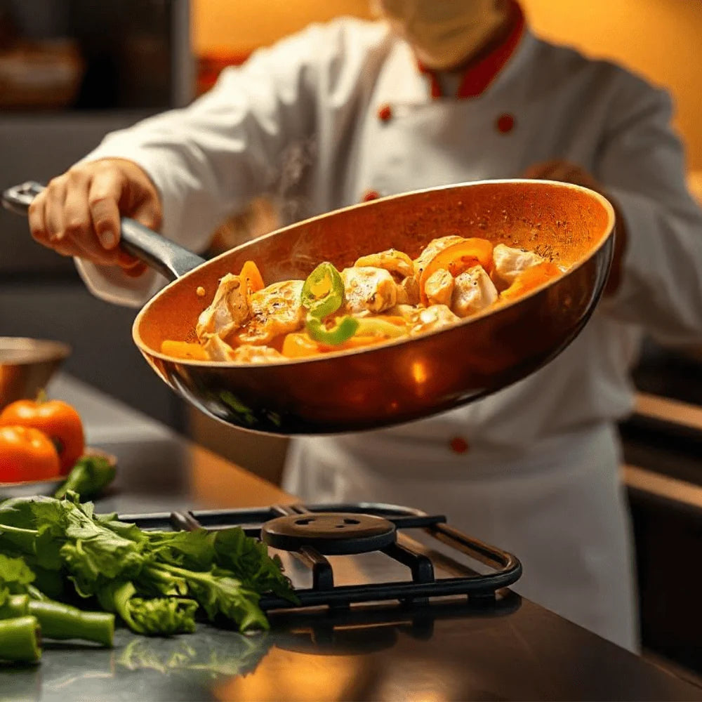 Frying Pan Copper Core PTFE-Free Non-Stick Induction Compatible