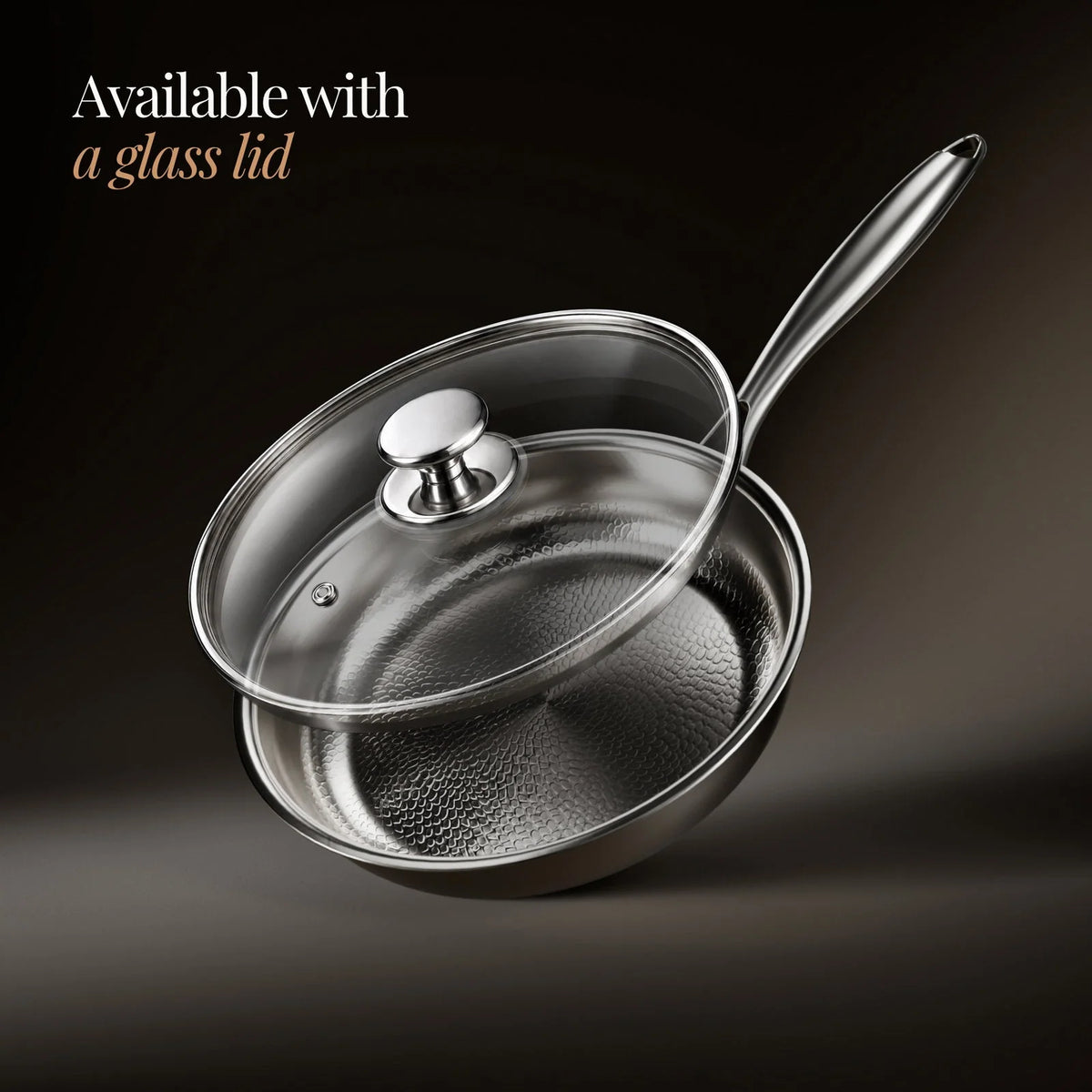 Frying Pan Hammered Titanium Naturally Nonstick PFAS-Free & PTFE-Free