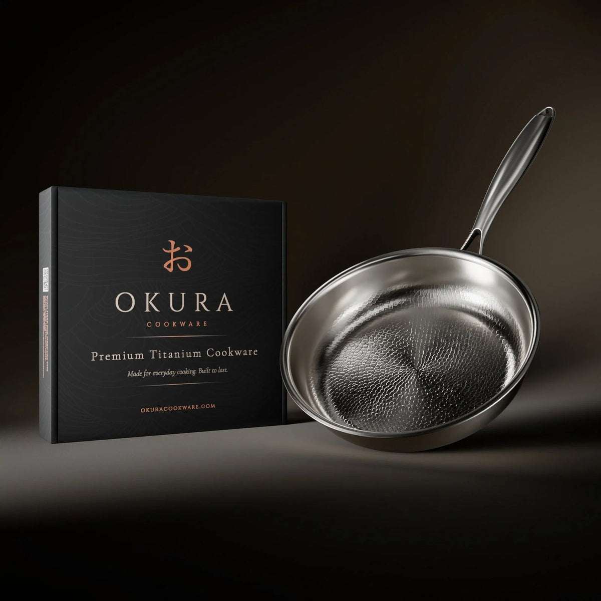 Frying Pan Hammered Titanium Naturally Nonstick PFAS-Free & PTFE-Free