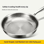 Frying Pan Titanium Hammered Natural Non-Stick Induction Compatible