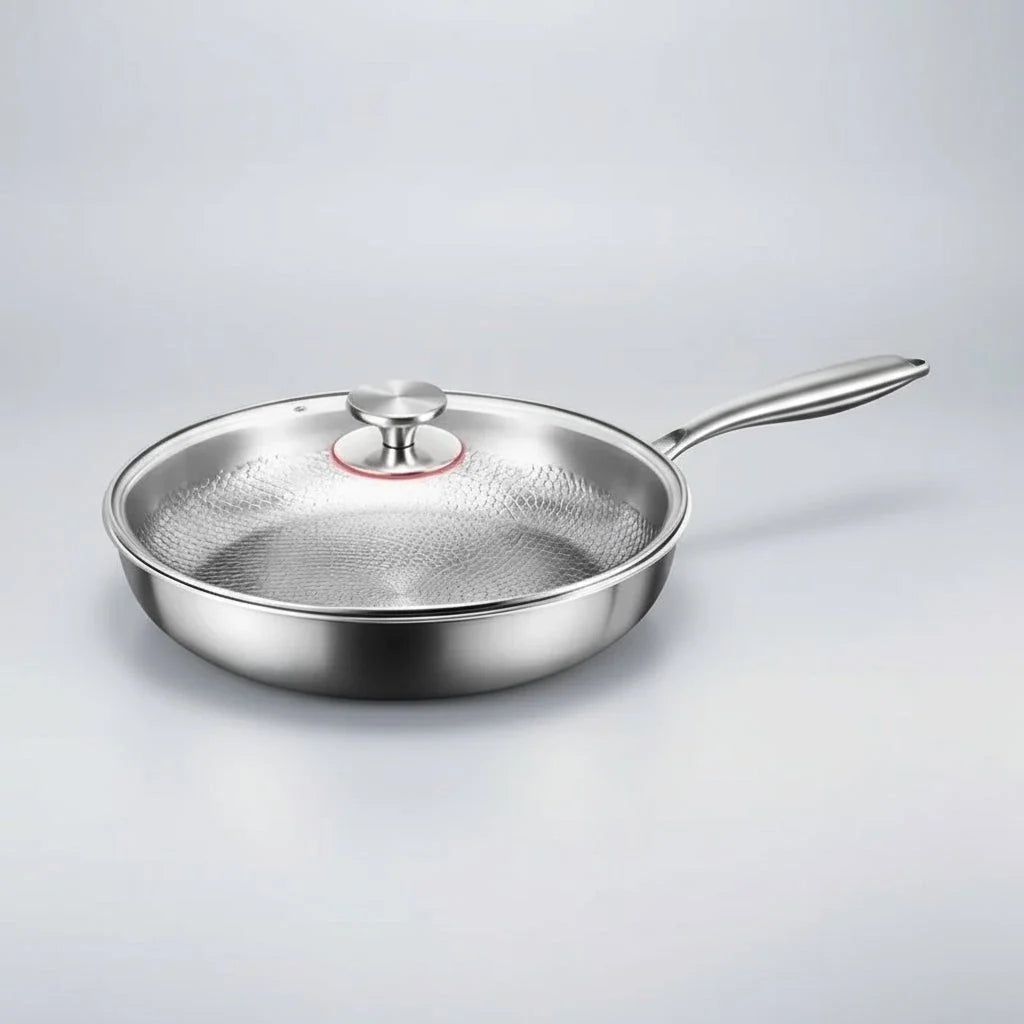 Frying Pan Titanium Hammered Natural Non-Stick Induction Compatible