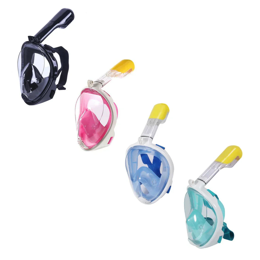 Full-Face Snorkel Mask 180 Degree Panoramic Anti-Fog Silicone Seal