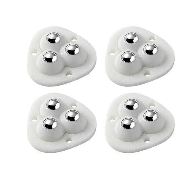 Furniture Mover Wheels Stainless Steel Self-Adhesive 360 Degree 4-Pack