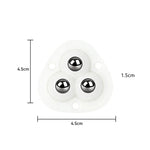 Furniture Mover Wheels Stainless Steel Self-Adhesive 360 Degree 4-Pack