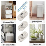 Furniture Rollers Self-Adhesive 360° Swivel Set of 8