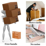 Furniture Rollers Self-Adhesive 360° Swivel Set of 8
