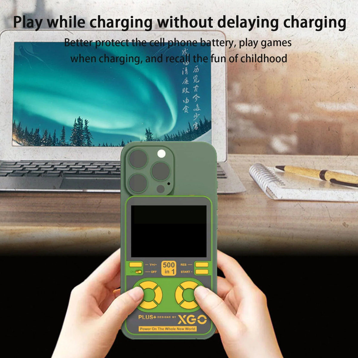 Game Console Power Bank 500 Built-In Games Magnetic Charging
