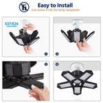 Garage Light LED Adjustable 5-Panel Screw-In Base