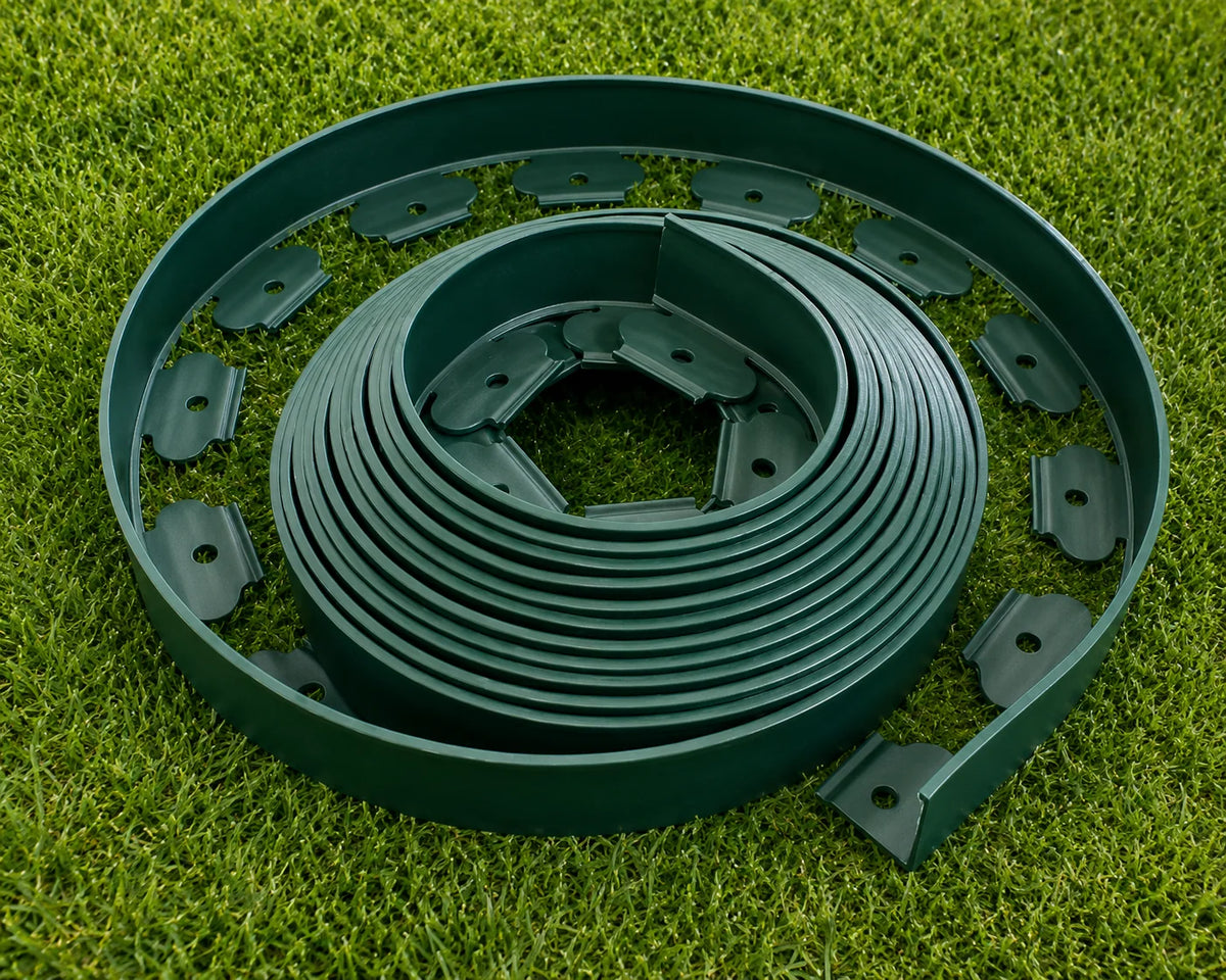 Garden Edging Border Flexible No-Dig With 30 Stakes