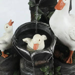 Garden Figurine Duck & Squirrel Weather-Resistant Resin