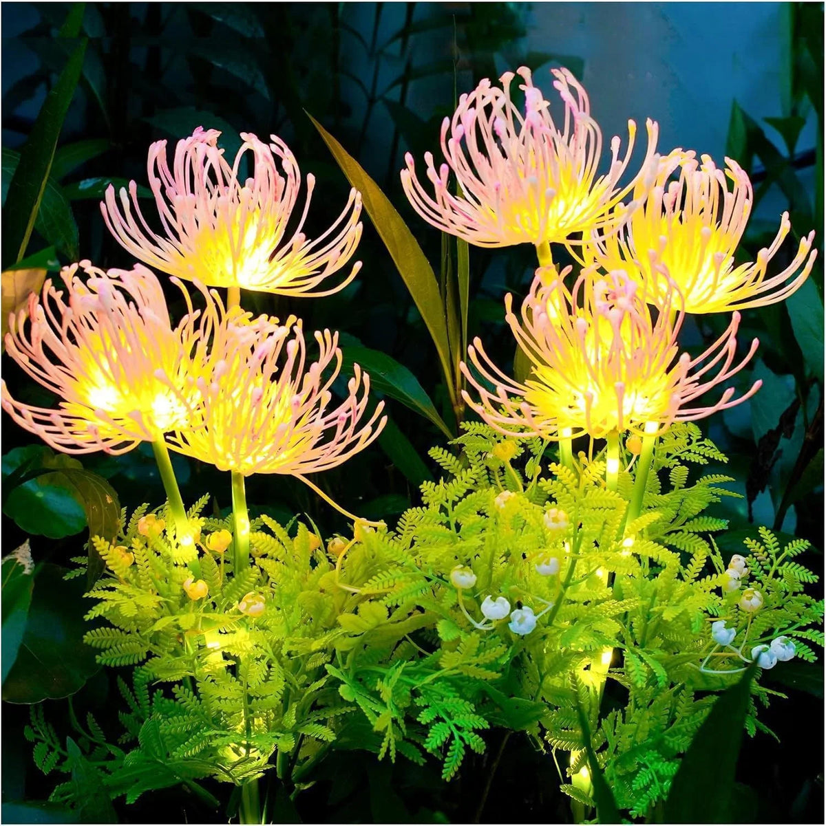 Garden Flower Stake Solar-Powered Automatic LED Lighting