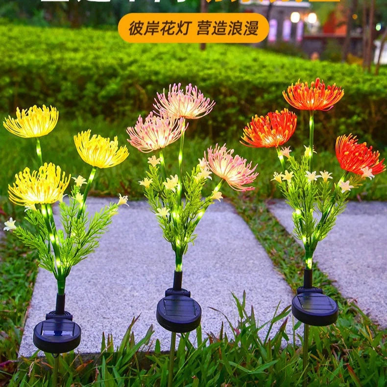 Garden Flower Stake Solar-Powered Automatic LED Lighting
