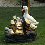 Garden Fountain Solar Option LED Lighting