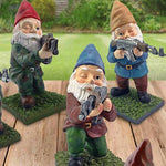 Garden Gnome Statue Armed Soldier Hand-Painted Resin Weather-Resistant