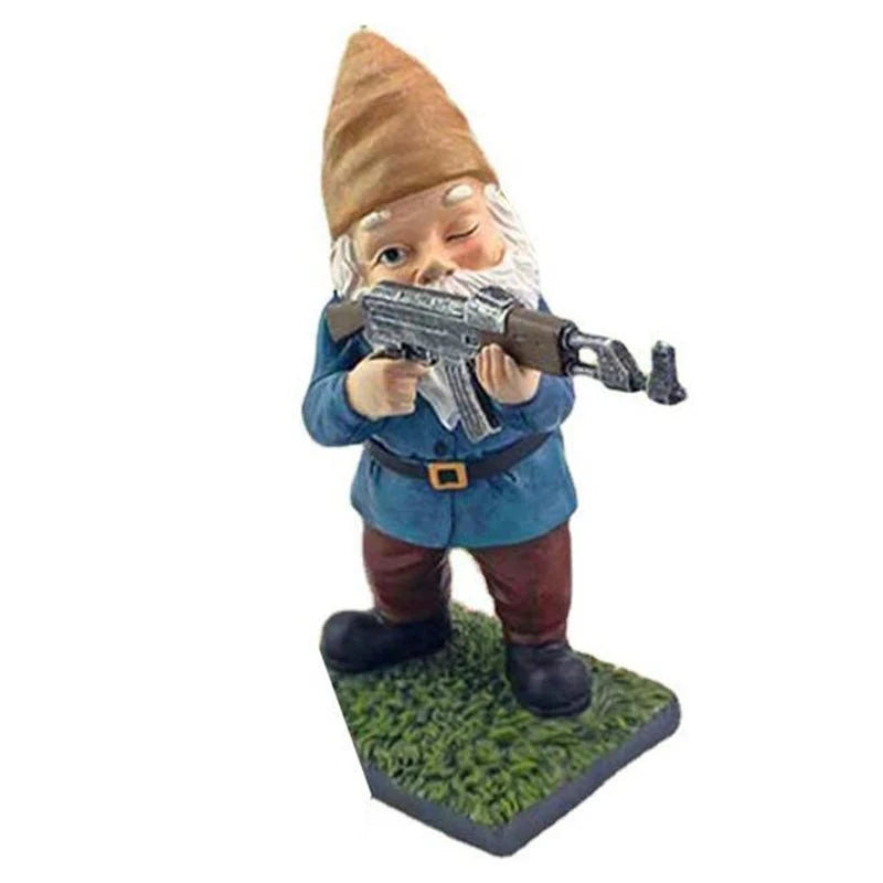 Garden Gnome Statue Hand-Painted Resin Weather-Resistant 4.5 Inch