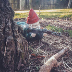 Garden Gnome Statue Military Camouflage Hand-Painted UV-Protected