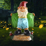 Garden Gnome Statue Resin Engraved Base