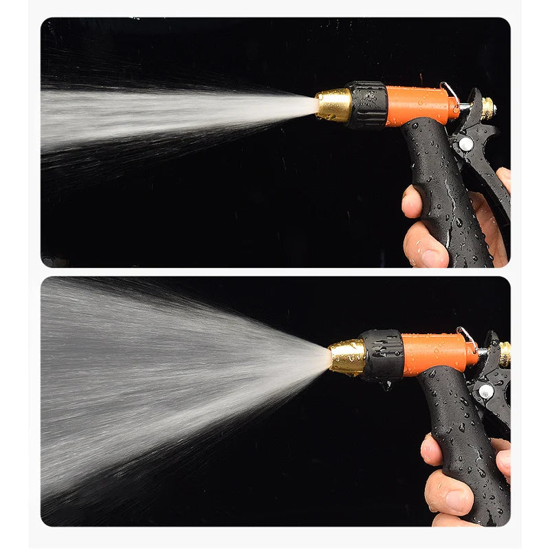 Garden Hose Nozzle Metal Jet-To-Fan Spray Trigger Lock