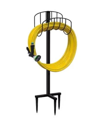 Garden Hose Stand Wrought Iron Rust-Resistant Freestanding Base