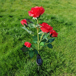 Garden Light Solar-Powered Rose Design Weather-Resistant
