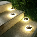 Garden Lights Paw Print Solar-Powered Weather-Resistant
