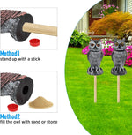 Garden Owl Decoy Wind-Powered Rotating Head 2-Pack