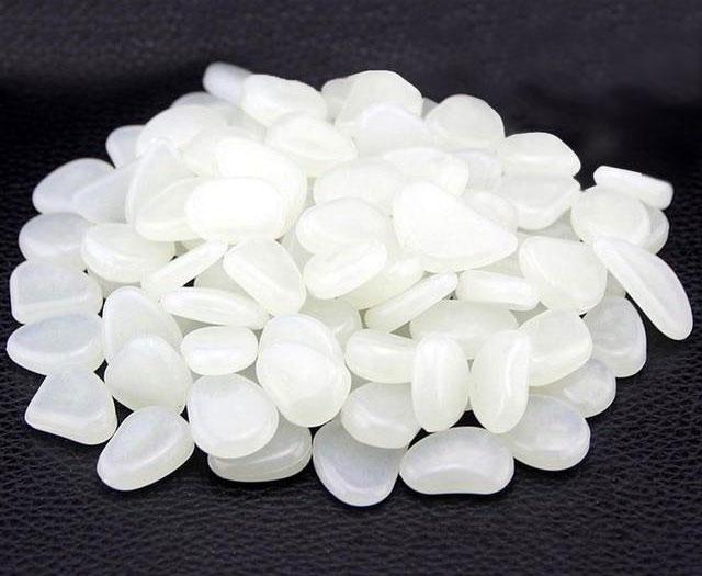Garden Pebbles Glow-in-the-Dark Sunlight-Charged Resin
