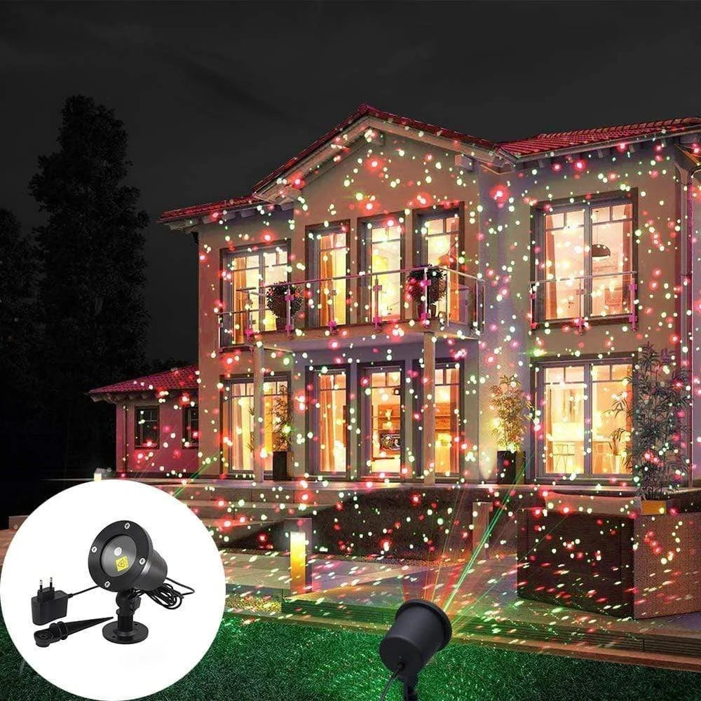 Garden Projector Red & Green LED Weatherproof 5m Range