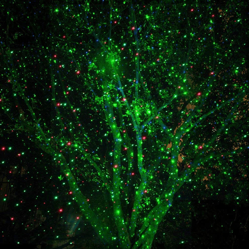 Garden Projector Red & Green LED Weatherproof 5m Range