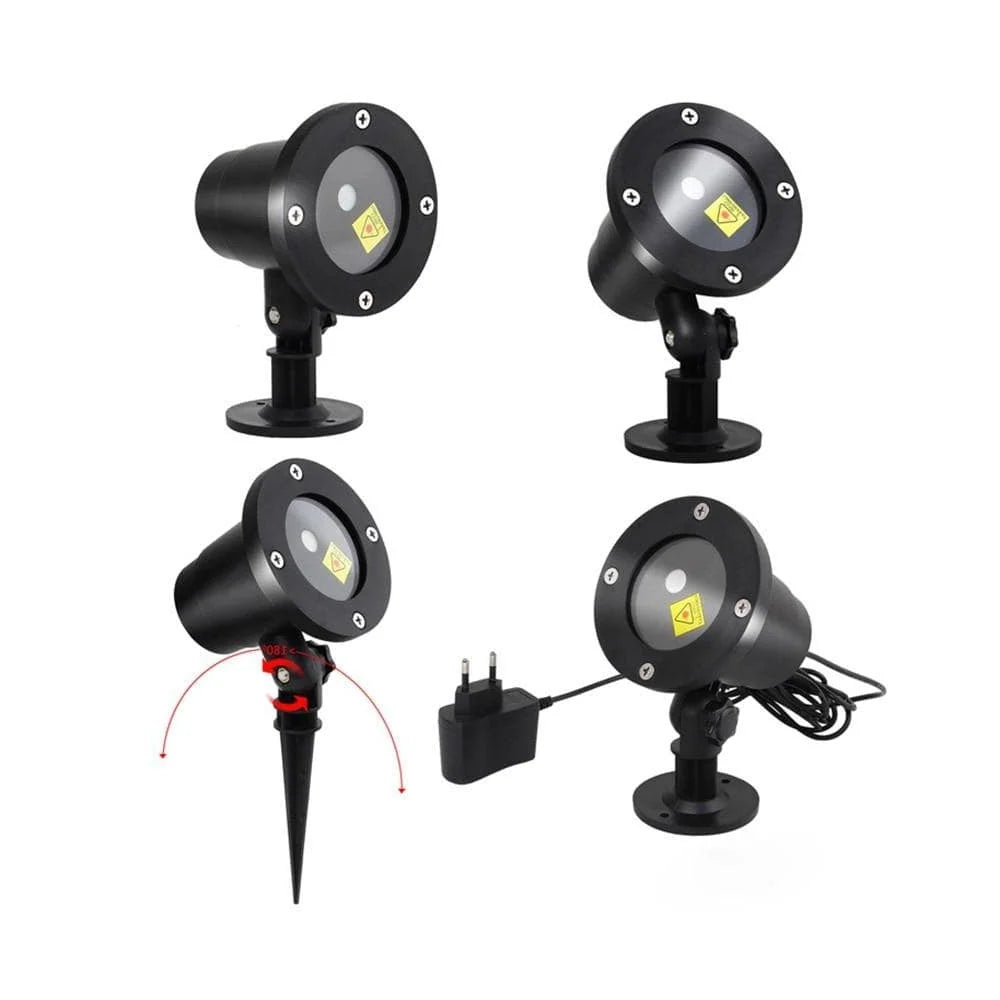 Garden Projector Red & Green LED Weatherproof 5m Range