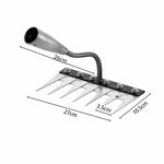 Garden Rake Head Iron Multi-Tine Weeding & Soil Aeration