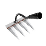Garden Rake Steel Pointed Tines for Weeding and Soil Loosening