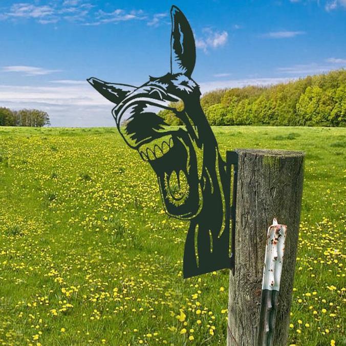 Garden Sculpture Metal Rust-Proof Peeking Animal Design