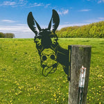 Garden Sculpture Metal Rust-Proof Peeking Animal Design
