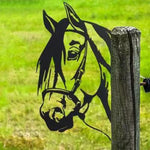 Garden Sculpture Metal Rust-Proof Peeking Animal Design