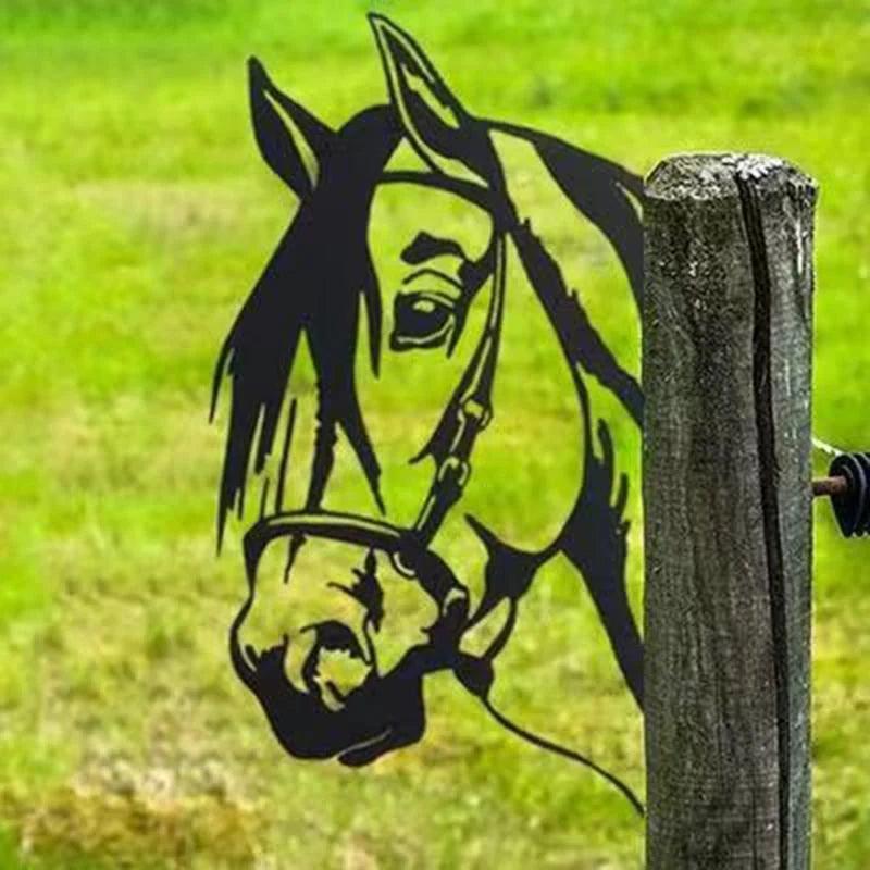 Garden Sculpture Metal Rust-Proof Peeking Animal Design